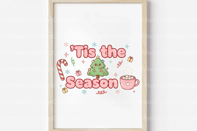 Santa Baby Pinup Pink Christmas Clipart Bundle - CraftNest - Digital Crafting and Art