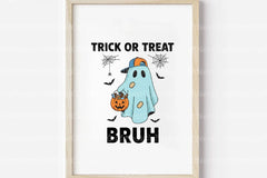 Retro Halloween Clipart Bundle: Trick or Treat Bruh - CraftNest - Digital Crafting and Art