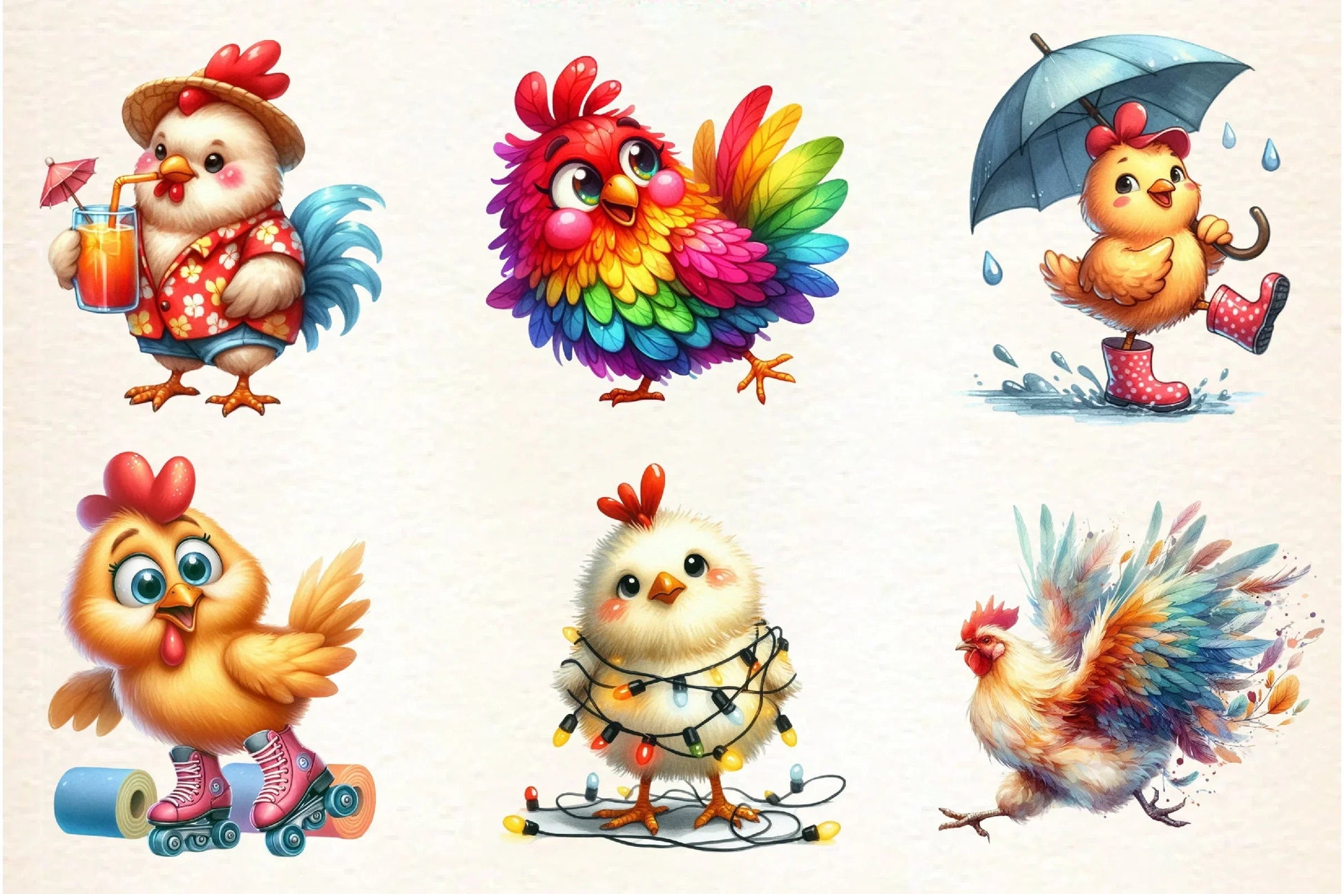 Funny Chicken Crazy Clipart Bundle - CraftNest - Digital Crafting and Art