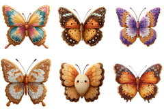 Gingerbread Cookie Butterfly Clipart Bundle - CraftNest - Digital Crafting and Art