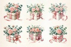 Floral Gift Box Clipart Bundle - CraftNest - Digital Crafting and Art