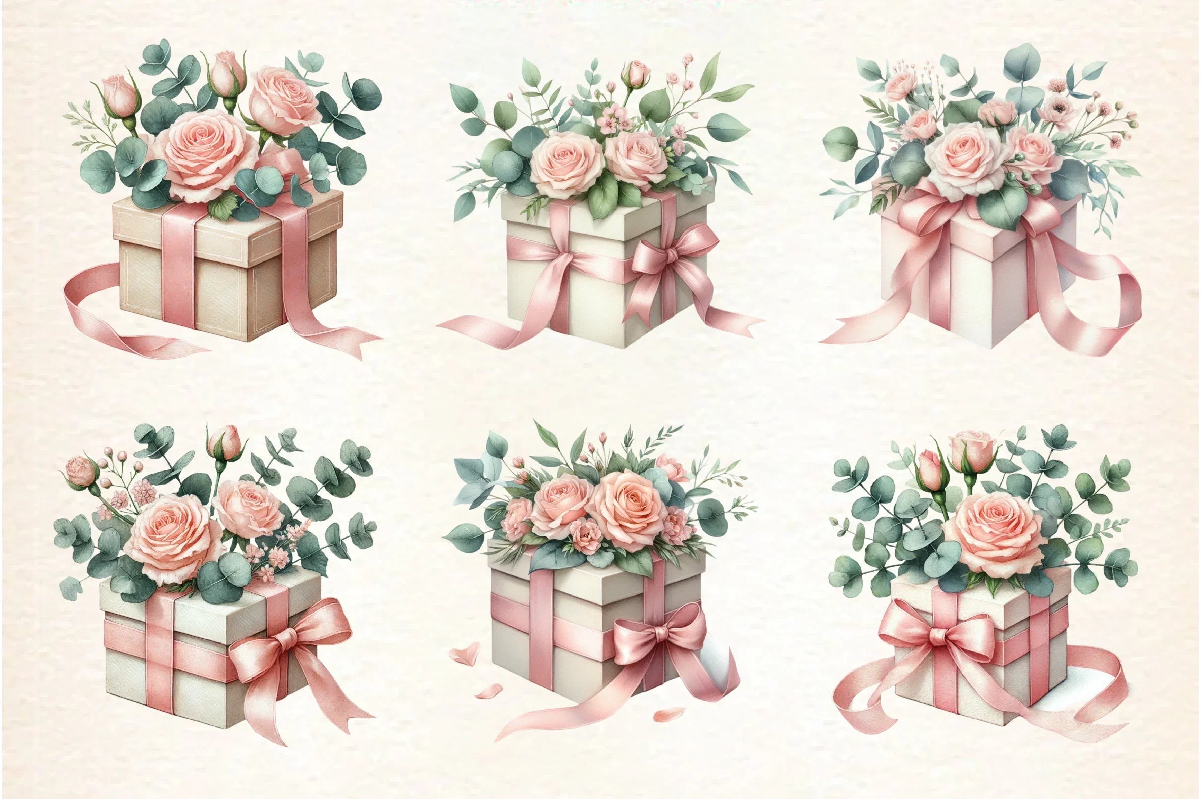 Floral Gift Box Clipart Bundle - CraftNest - Digital Crafting and Art