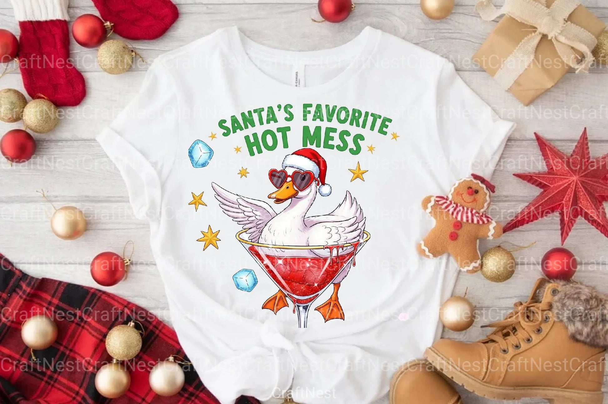 Santa's Hot Mess Christmas Drink Clipart Bundle - CraftNest - Digital Crafting and Art