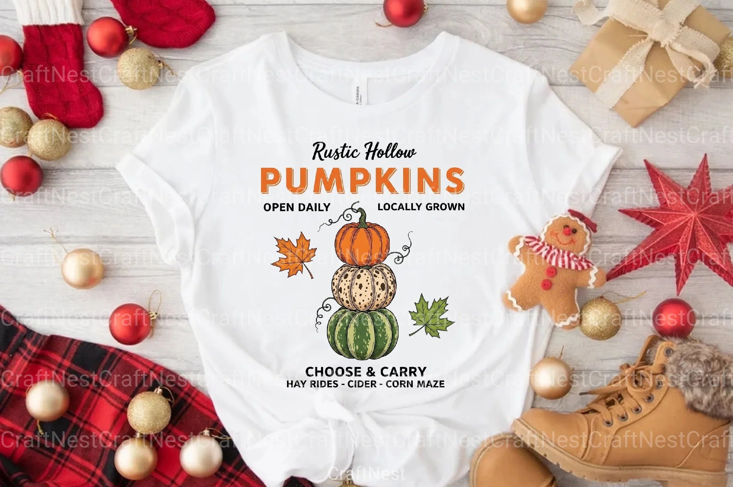 Autumn Farmhouse Pumpkin Sign Clipart Bundle