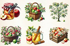 Spring Apple Harvest Clipart Bundle - CraftNest - Digital Crafting and Art