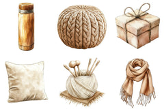 Cozy Neutral Winter Clipart Bundle - CraftNest - Digital Crafting and Art