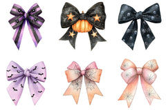Halloween Coquette Bow Clipart Bundle 24 - CraftNest - Digital Crafting and Art