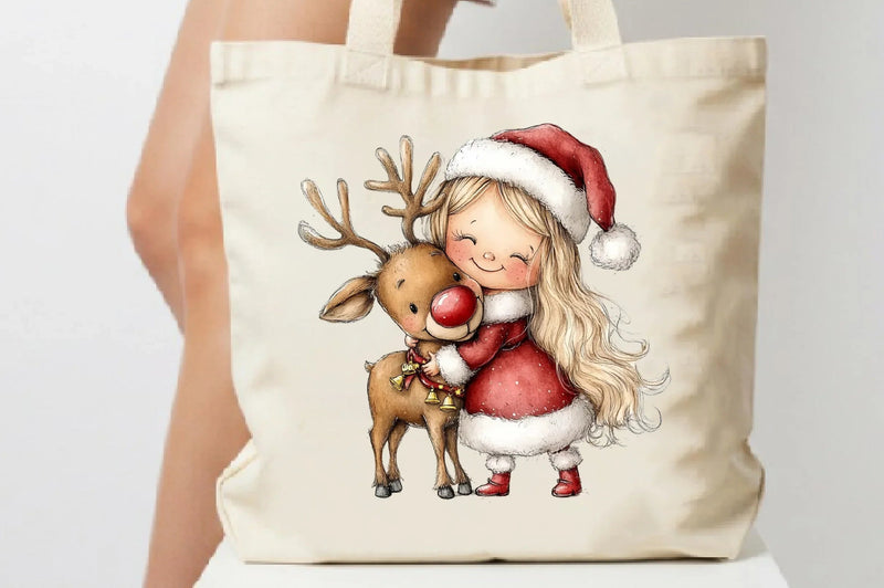 Cute Christmas Girls Clipart Bundle - CraftNest - Digital Crafting and Art