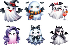 Bat Babe Ghost Halloween Clipart Bundle - CraftNest - Digital Crafting and Art