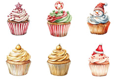 Christmas Cupcake Clipart Bundle 99 - CraftNest - Digital Crafting and Art