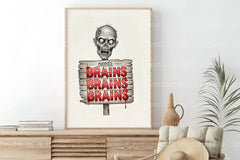 Zombie Brains Illustration Art Clipart Bundle - CraftNest - Digital Crafting and Art