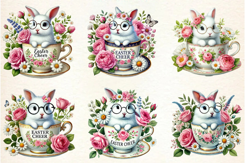 Easter Bunny Clipart Bundle - CraftNest - Digital Crafting and Art
