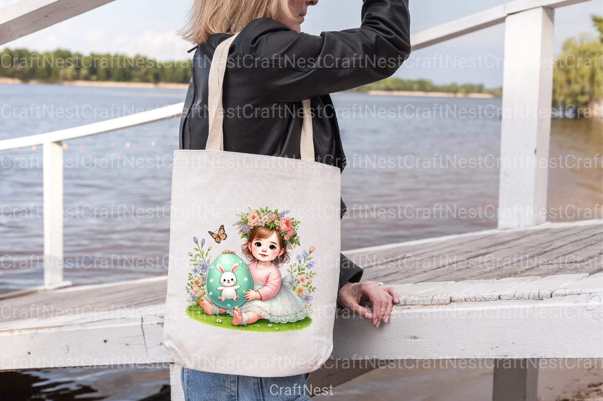 Easter Cute Baby Girls Clipart Bundle - CraftNest - Digital Crafting and Art