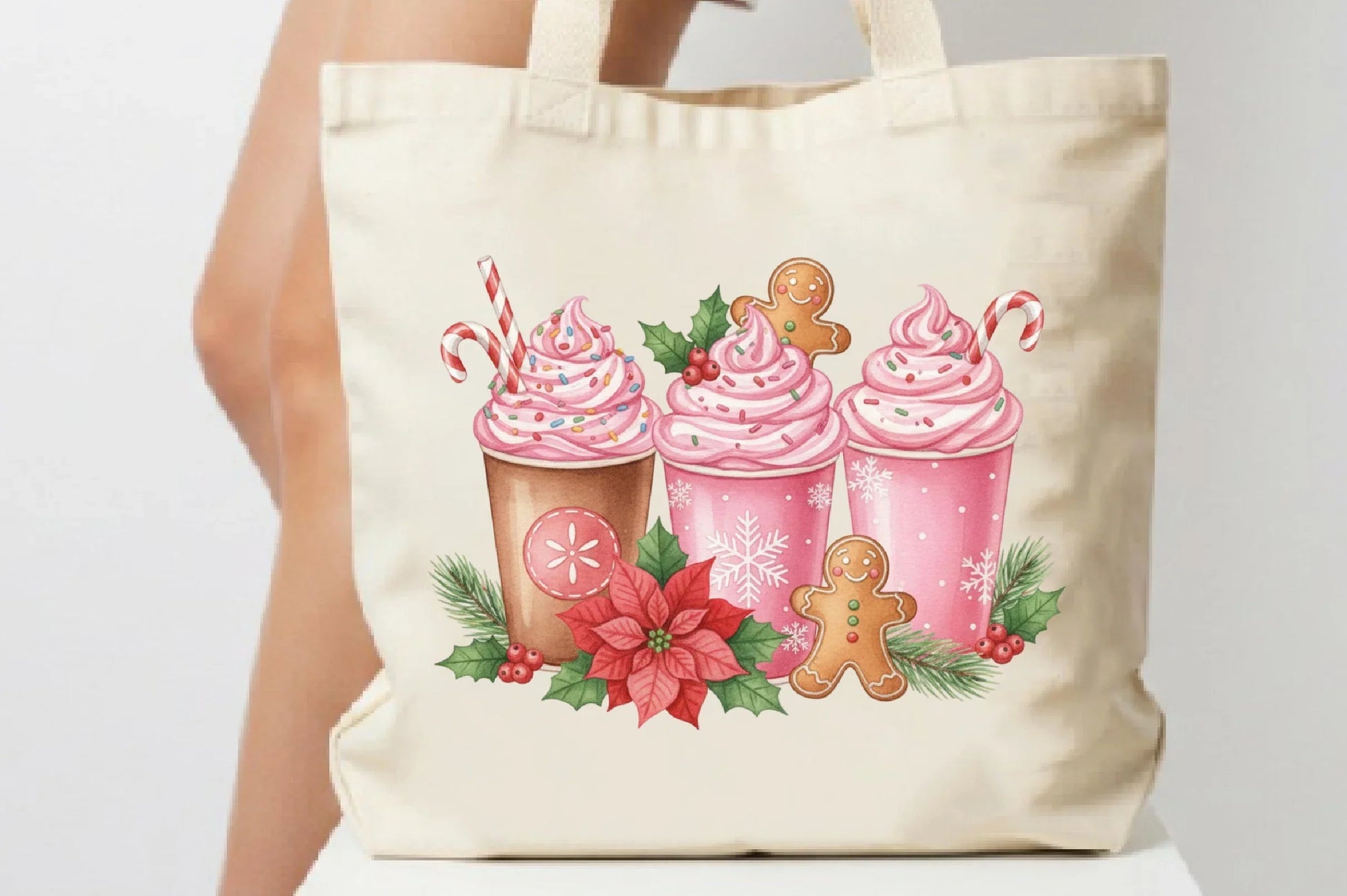Pink Gingerbread Coffee Christmas Clipart Bundle - CraftNest - Digital Crafting and Art