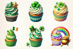 St. Patrick's Day Cupcake Clipart Bundle - CraftNest - Digital Crafting and Art