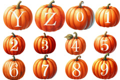 Pumpkin Letter Decals Clipart Bundle - CraftNest - Digital Crafting and Art