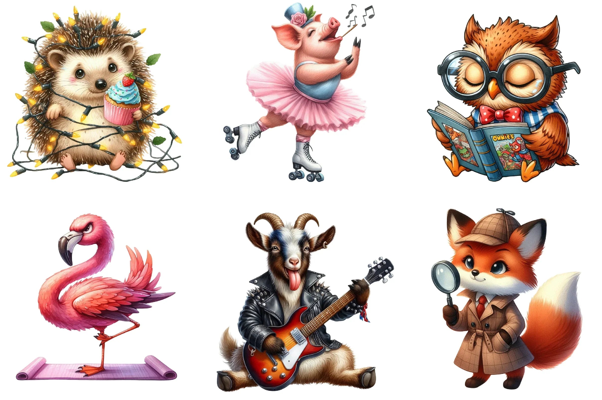 Quirky Funny Animals Clipart Bundle - CraftNest - Digital Crafting and Art