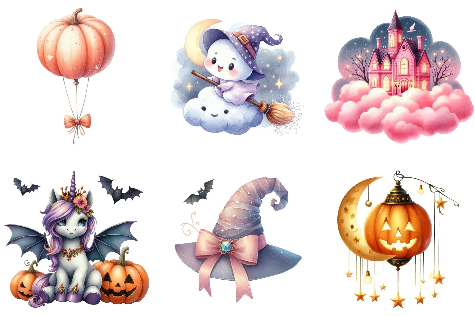 Dreamy Cute Halloween Clipart Bundle - CraftNest - Digital Crafting and Art
