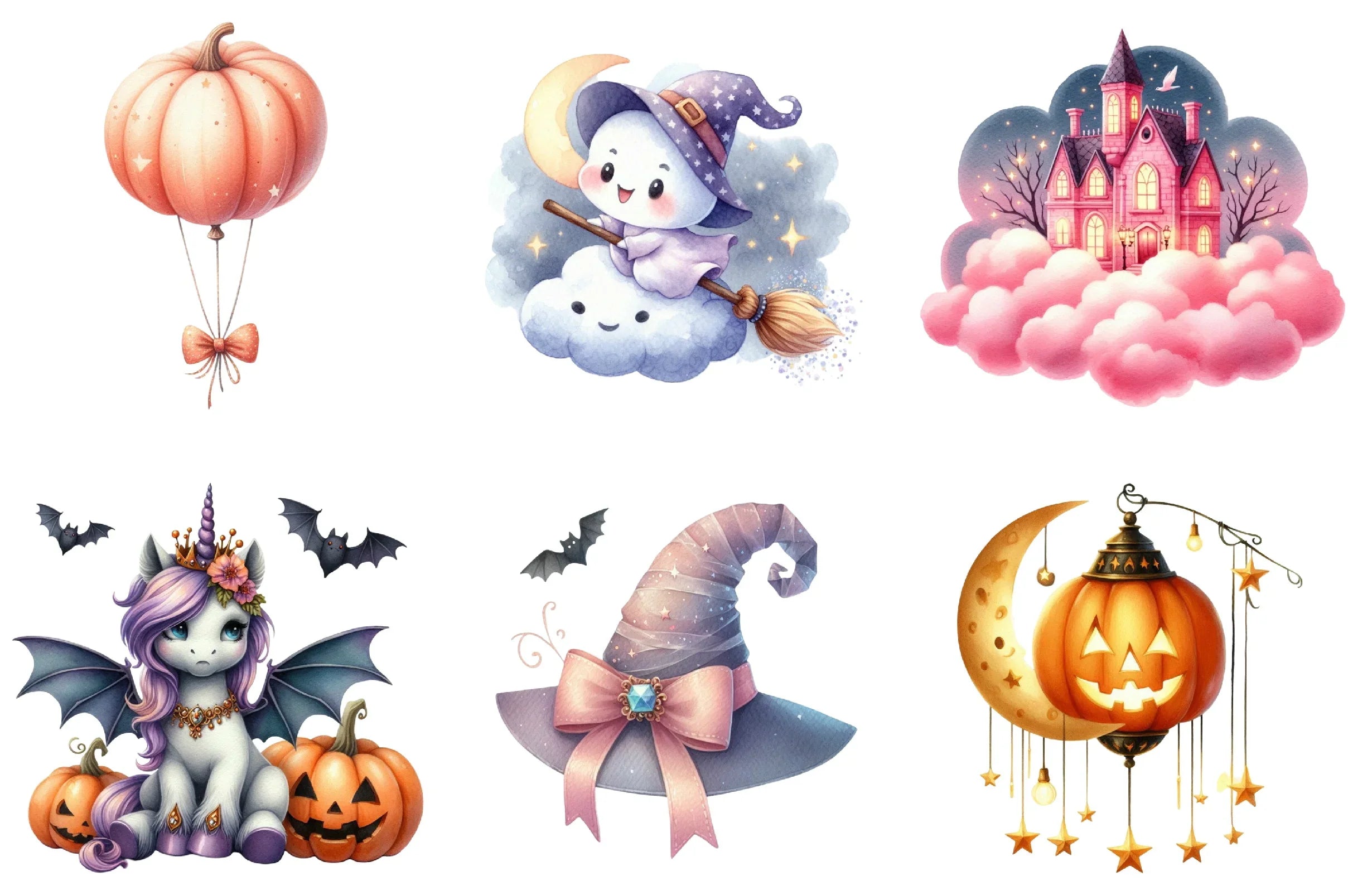 Dreamy Cute Halloween Clipart Bundle - CraftNest - Digital Crafting and Art