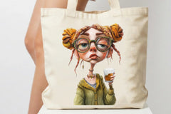 Quirky Drunk Girl Clipart Bundle - CraftNest - Digital Crafting and Art
