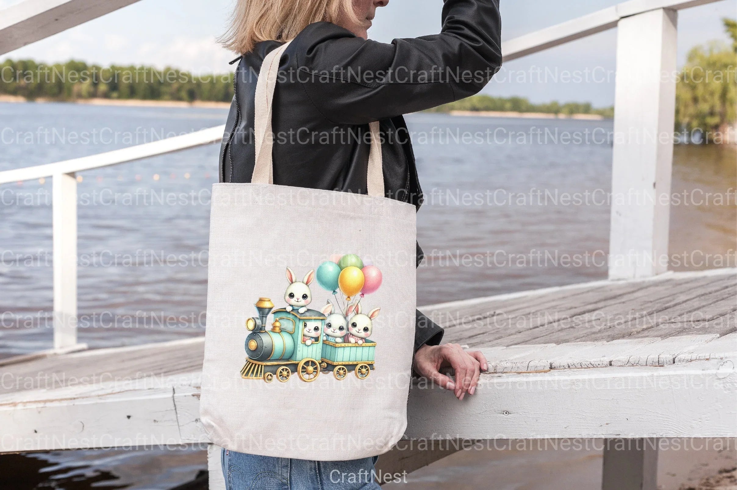 Bunny Train Clipart Bundle 157 - CraftNest - Digital Crafting and Art