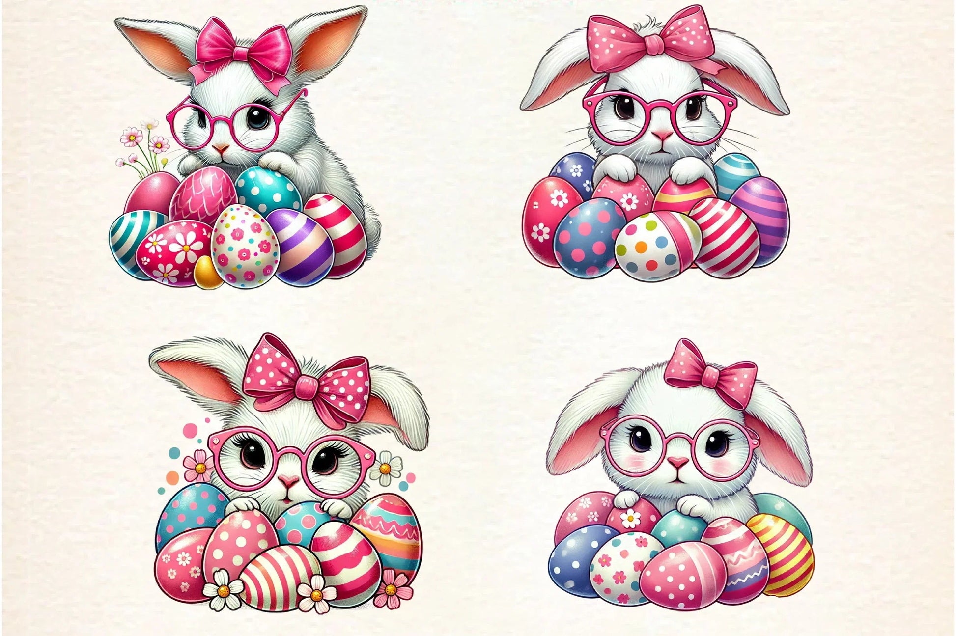 Easter Bunny Peeking Clipart Bundle - CraftNest - Digital Crafting and Art