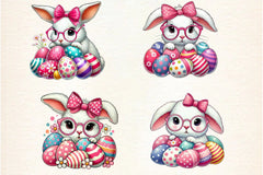 Easter Bunny Peeking Clipart Bundle - CraftNest - Digital Crafting and Art