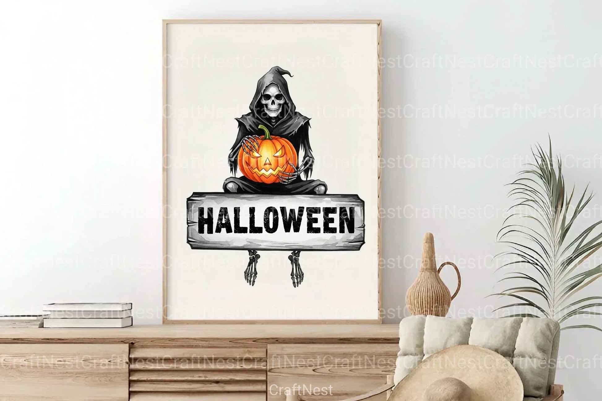 Spooky Reaper Illustration Clipart Bundle - CraftNest - Digital Crafting and Art