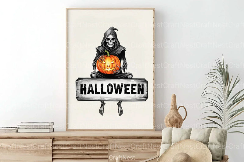 Spooky Reaper Illustration Clipart Bundle - CraftNest - Digital Crafting and Art