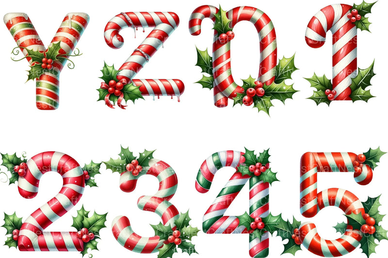 Christmas Alphabet Clipart Bundle 8 - CraftNest - Digital Crafting and Art