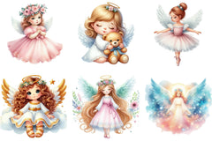 Cute Angel Girl Clipart Bundle - CraftNest - Digital Crafting and Art