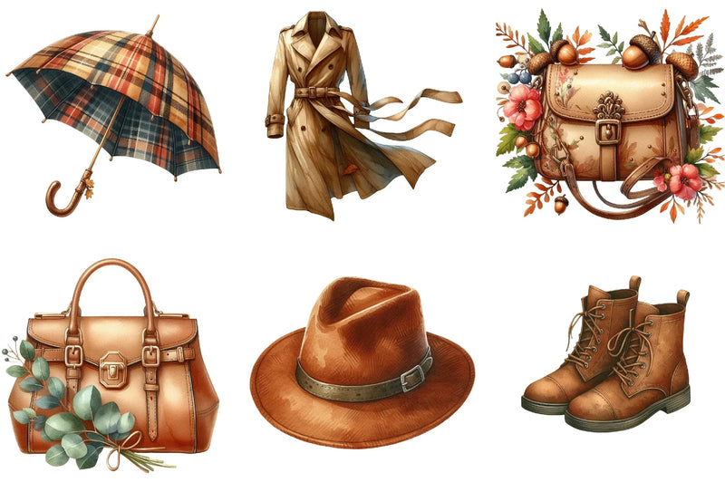 Autumn Fashion Clipart Bundle - CraftNest - Digital Crafting and Art