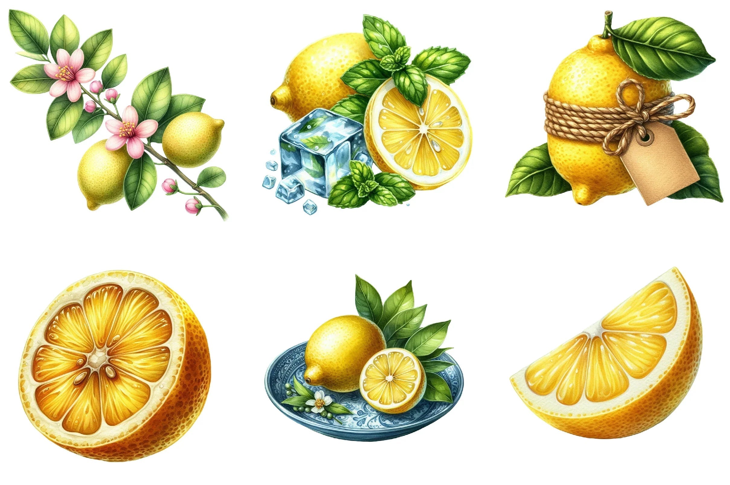 Lemon Clipart Bundle Collection - CraftNest - Digital Crafting and Art