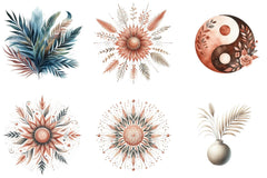 Modern Abstract Boho Art Clipart Bundle - CraftNest - Digital Crafting and Art