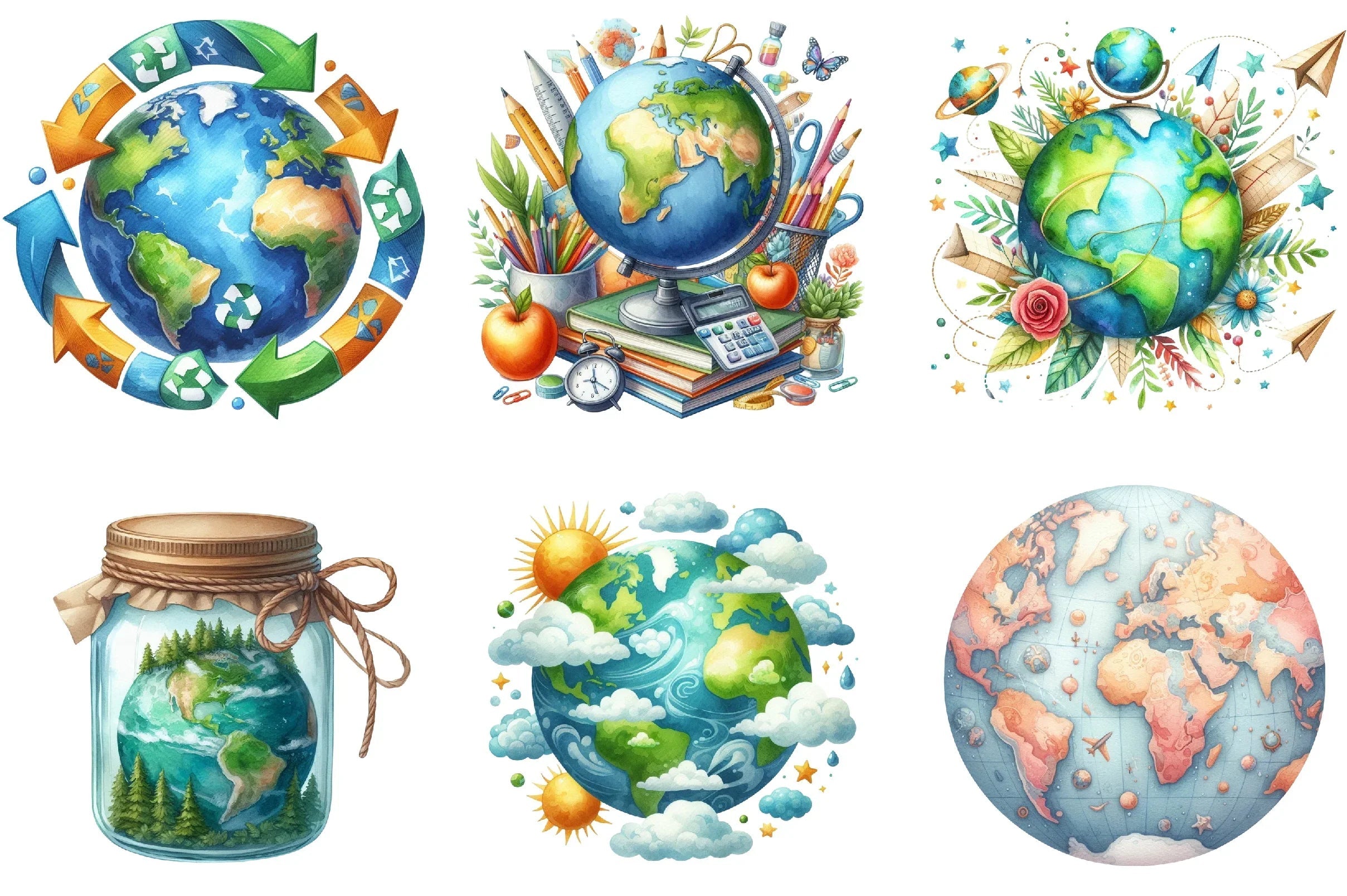 Earth Free Clipart Bundle - CraftNest - Digital Crafting and Art