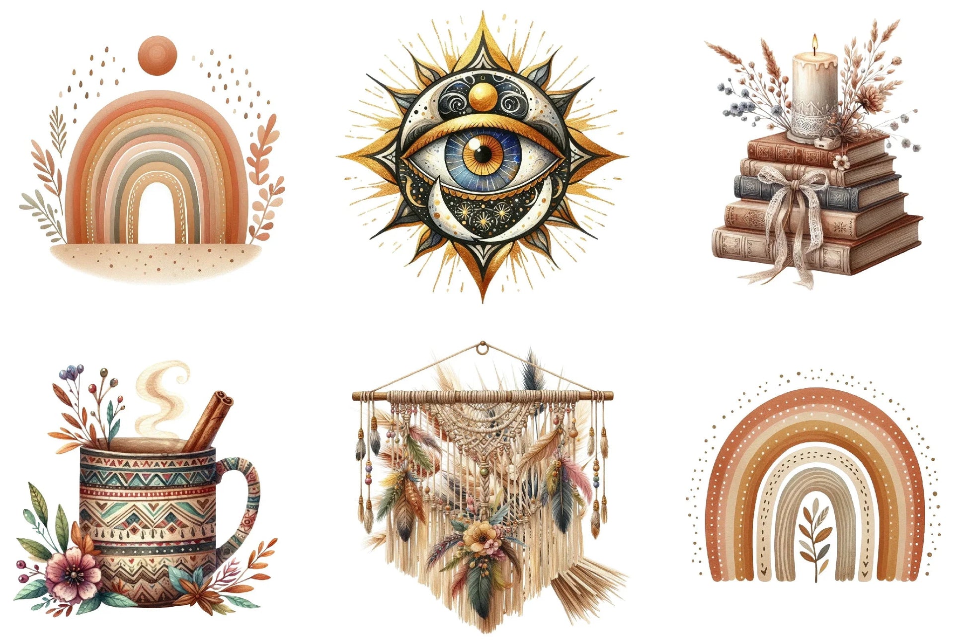 Boho Clipart Bundle - CraftNest - Digital Crafting and Art