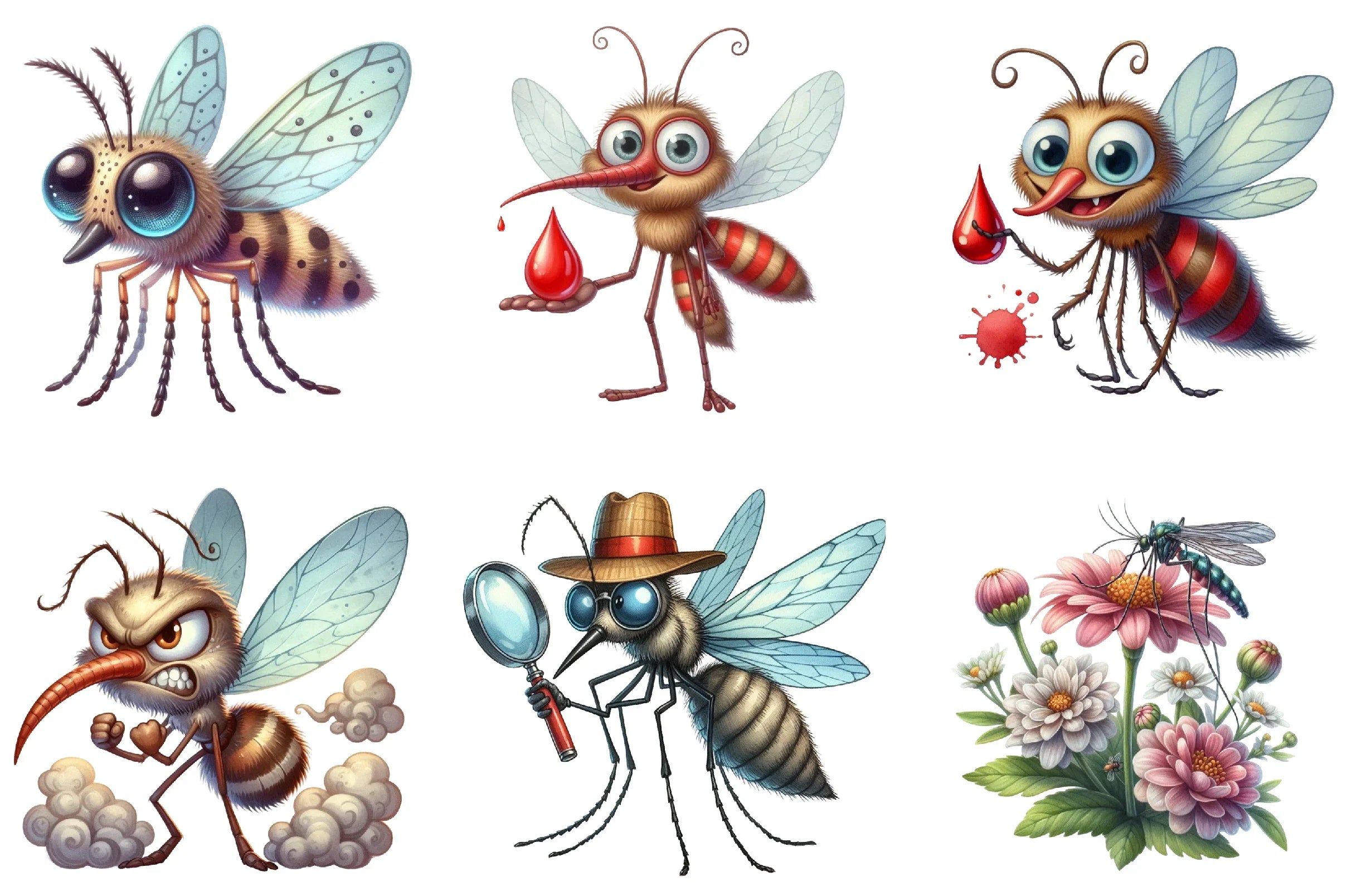 Mosquitoes Clipart Bundle - CraftNest - Digital Crafting and Art