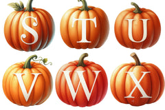 Pumpkin Letter Decals Clipart Bundle - CraftNest - Digital Crafting and Art