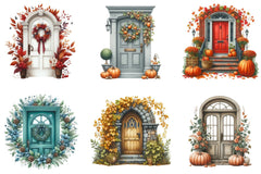 Autumn Door Clipart Bundle - CraftNest - Digital Crafting and Art