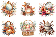 Cute Coquette Autumn Clipart Bundle - CraftNest - Digital Crafting and Art
