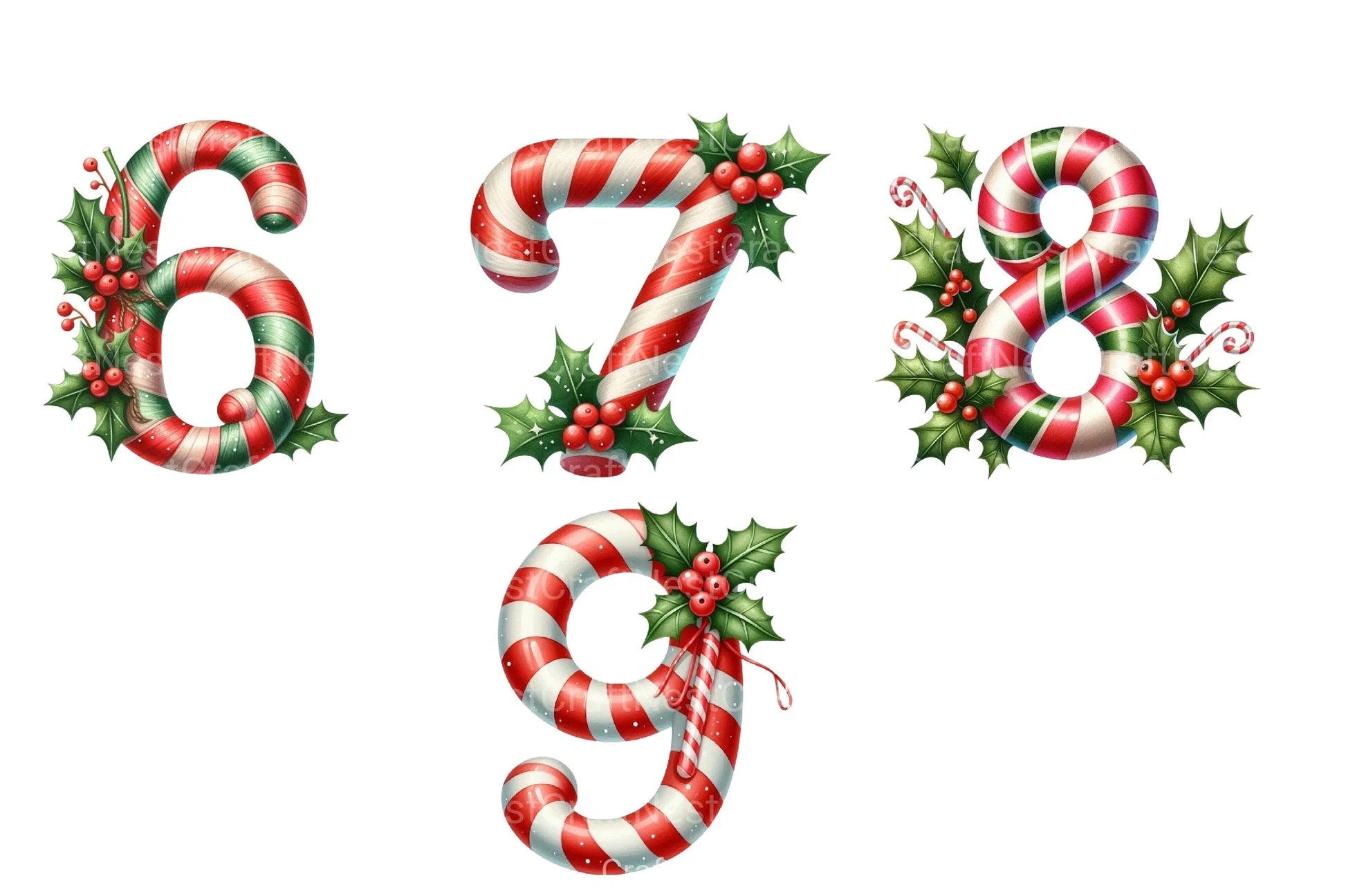 Christmas Alphabet Clipart Bundle 8 - CraftNest - Digital Crafting and Art