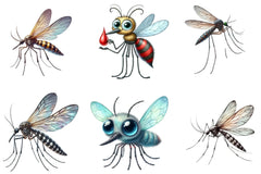 Mosquitoes Clipart Bundle - CraftNest - Digital Crafting and Art