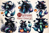 Halloween Mystical Mermaid Girl Clipart Bundle