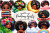 Peeking Black Girls Clipart Bundle