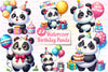 Panda Birthday Clipart Bundle