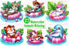 Pink Animals Relaxing On Swimming Float Clipart Bundle