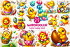 Easter Funny Chick Clipart Bundle