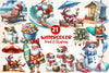Beach & Christmas Clipart Bundle