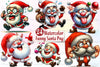 Funny Santa Claus Christmas Clipart Bundle
