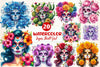 Flowers Sugar Skull Girl Clipart Bundle